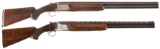 Two Engraved Nikko Over/Under Shotguns