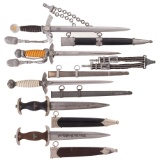Five Nazi Style Daggers with Sheaths