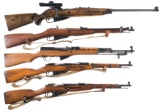 Five Military Long Guns
