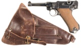 World War II DWM Luger Semi-Automatic Pistol with Holster