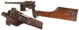 Mauser Broomhandle Pistol with Stock and Harness