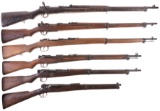 Six Japanese Military Bolt Action Longarms