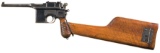 Mauser Model 1896 Broomhandle Pistol with Stock