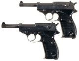 Two German Military P.38 Semi-Automatic Pistols
