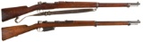 Two Antique Ludwig Loewe Contract Mauser Bolt Action Rifles