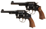 Two Smith & Wesson Model 1917 Double Action Revolvers