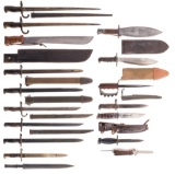 Large Grouping of Bayonets, Knives, and Edged Weapons