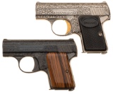 Two Engraved Belgian Browning Baby Semi-Automatic Pistols