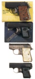Four Semi-Automatic Pocket Pistols