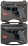 Two Heckler & Koch Semi-Automatic Pistols with Cases
