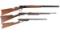 Three Rifles -A) Winchester Model 1892 Lever Action Rifle