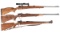Three Bolt Action Rifles -A) Unknown Mauser Rifle with Scope