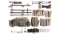 Grouping of Machine Gun Barrels, Parts, and Accessories