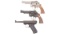 Three Handguns -A) Smith & Wesson Model 15-4 Double Action Revolver