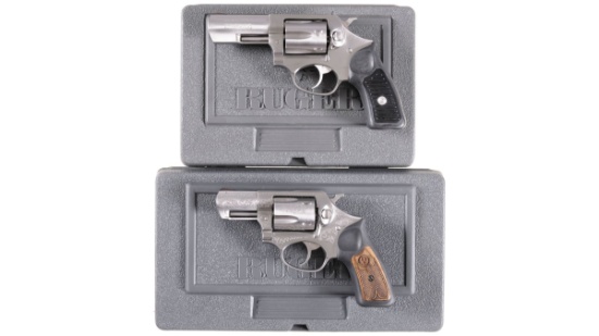 Two Ruger SP101 Double Action Revolvers with Cases -A) Ruger SP101 Revolver