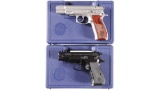 Two Cased CZ Model 75 Semi-Automatic Pistols -A) CZ Model 75 B Pistol
