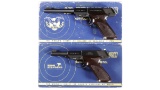 Two High Standard Dura-Matic Semi-Automatic Pistols with Boxes -A) High Standard M-101 Dura-Matic Pi