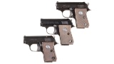 Three Colt Semi-Automatic Pocket Pistols -A) Colt Junior Pocket Pistol