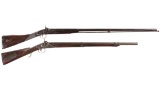 Two Percussion Long Guns -A) Belgian Proofed Musket