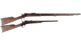 Two Remington Rolling Block Long Guns -A) Remington Argentine Model 1879 Rolling Block Rifle