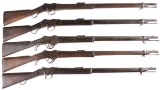 Five Martini Single Shot Rifles -A) BSA Enfield Mark II Rifle