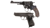 Two European Handguns -A) Izhevsk Arsenal Nagant Model 1895 Revolver