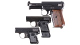 Three Semi-Automatic Pistols -A) Mauser Model 1914 Pistol
