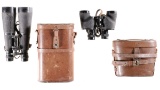 Two Pairs of Vintage Binoculars with Cases