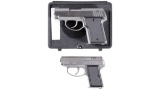 Two AMT Back Up Semi-Automatic Pistols -A) AMT Back Up Pistol with Case