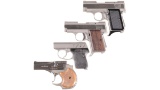 Four Handguns -A) AMT Back Up Semi-Automatic Pistol