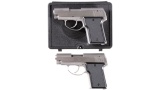 Two AMT Back-Up Semi-Automatic Pistols -A) AMT Back-Up Pistol with Case