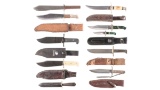 Group of Assorted Fixed Blade Knives