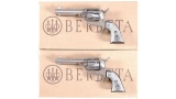 Consecutively Numbered Set of Beretta Stampede Single Action Revolvers with Boxes -A) Beretta Stampe