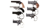 Seven Derringer Pistols -A) RT & M Inc. Thunder Derringer