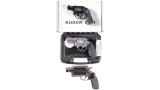 Three Double Action Revolvers -A) Ruger LCR Revolver with Box