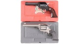 Two Ruger Single Action Revolvers with Cases -A) Ruger New Model Single-Six 50th Anniversary Revolve