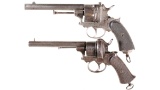 Two Belgian Double Action Revolvers -A) Belgian Proofed Revolver