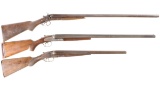 Three Double Barrel Shotguns -A) Belgian John Conover Hammer Shotgun