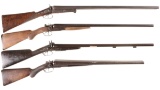 Four Double Barrel Shotguns -A) J.P. Wilkinson Underlever Shotgun