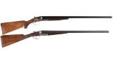 Two Engraved Double Barrel Shotguns -A) L.C. Smith/Hunter Arms Ideal Grade Shotgun