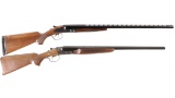 Two Double Barrel Shotguns -A) Marlin/L.C. Smith Field Grade Shotgun