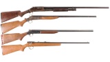 Four Long Guns -A) Winchester Model 97 Slide Action Shotgun