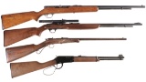 Four Rimfire Rifles -A) Stevens/Springfield Model 87A Semi-Automatic Rifle