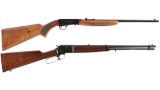 Two Browning Rimfire Rifles -A) Belgian Browning .22 Semi-Automatic Rifle