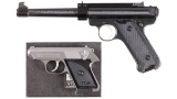 Two Semi-Automatic Pistols -A) Ruger Mark II Target Pistol with Accessories