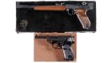 Two Semi-Automatic Pistols with Boxes -A) Erma ET-22 