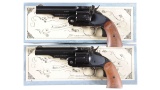 Two Navy Arms Model 1875 Schofield Single Action Revolvers with Boxes -A) Uberti/Navy Arms Model 187