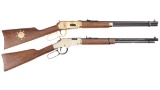 Two Lever Action Long Guns -A) Winchester Model 94 Sioux Commemorative Carbine