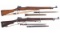 Two Military Bolt Action Rifles with Bayonets