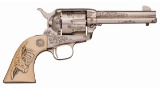 Factory Engraved Nickel Colt SAA Revolver, Documented to VL&A